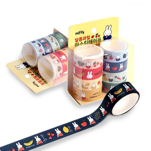 Miffy Sweet Fruit Deco Masking Tape 8 Piece Set