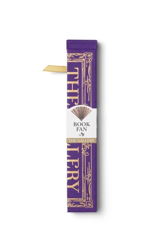Book Hand Fan, Color: Purple