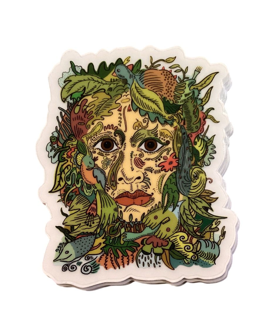 Bird Face White Background Sticker