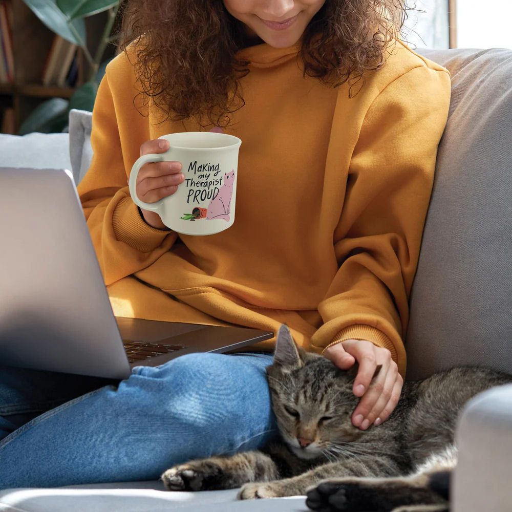 Making My Therapist Proud Cat Mug