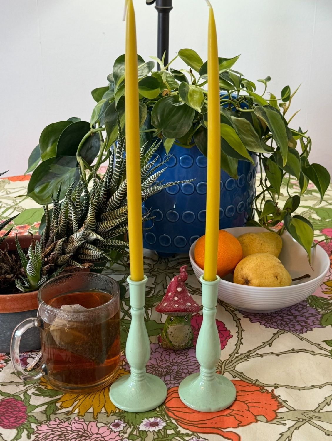 Cast Iron Taper Candle Holder - Mint