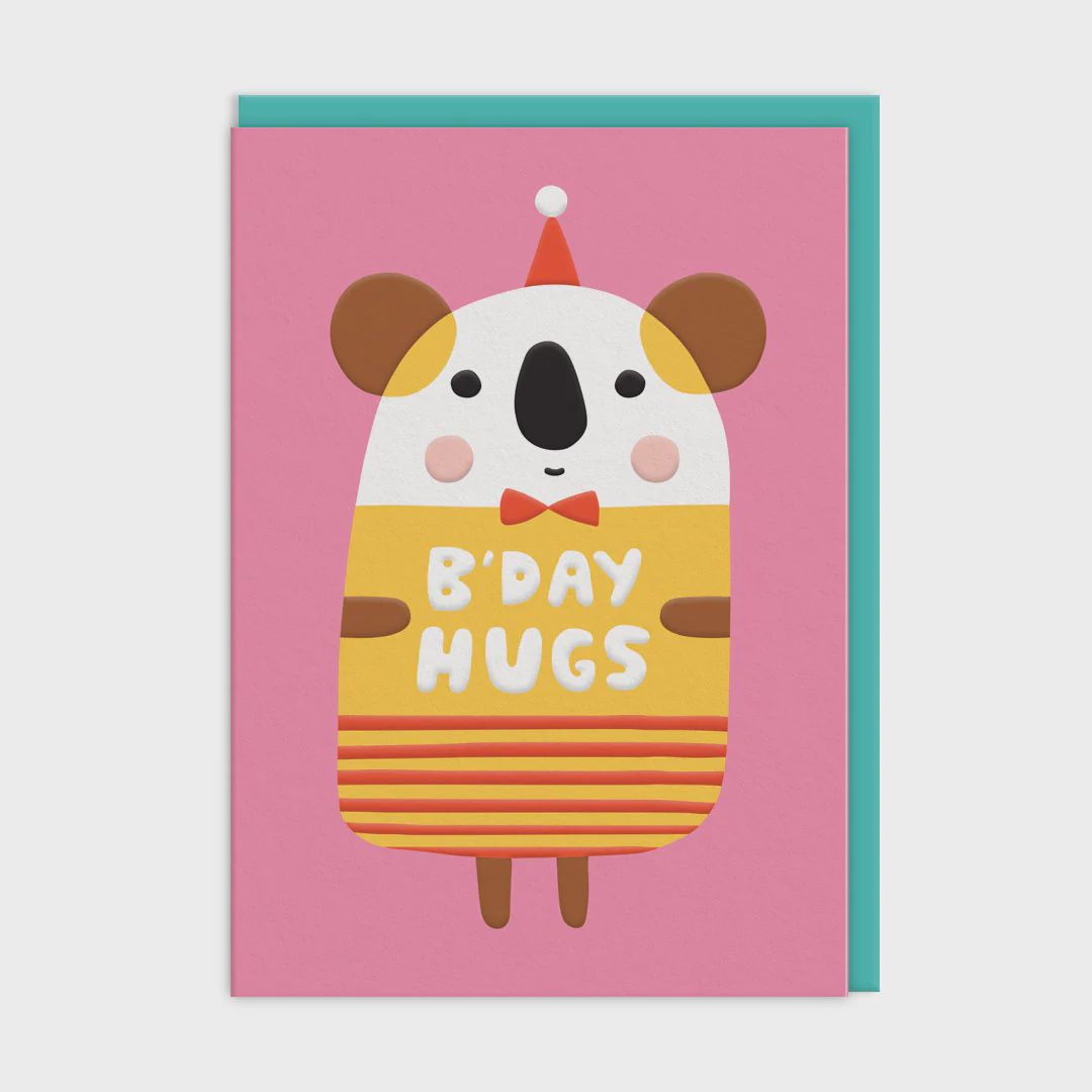 Koala B'Day Hugs Birthday Card