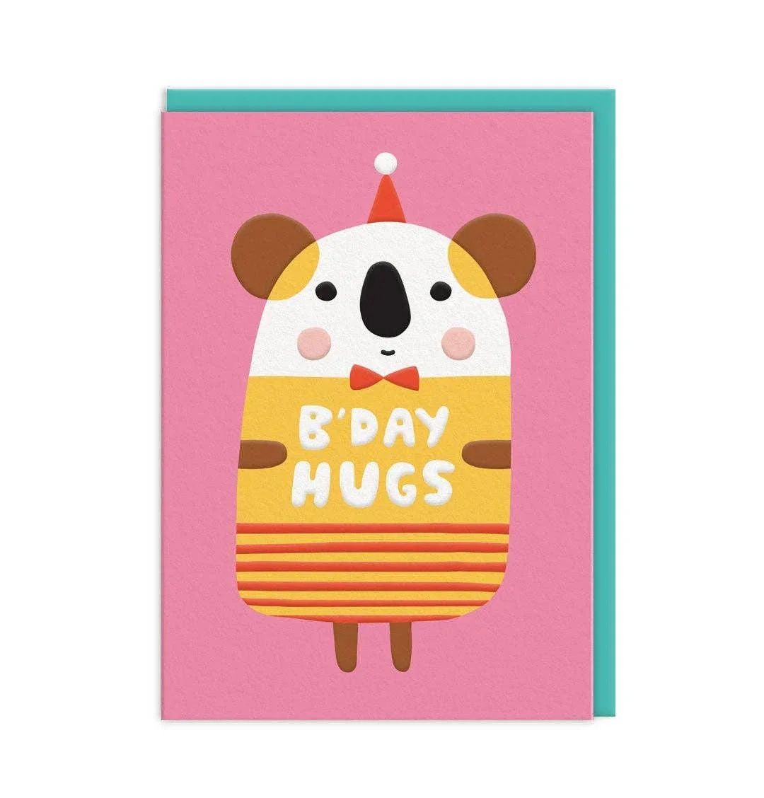 Koala B'Day Hugs Birthday Card