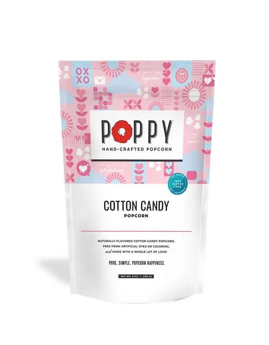 Cotton Candy Poppy Popcorn Snack Bag