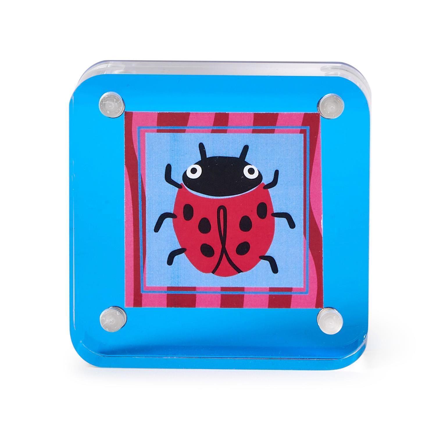 Acrylic Magnetic Square Mini Photo Frame, Color: Blue