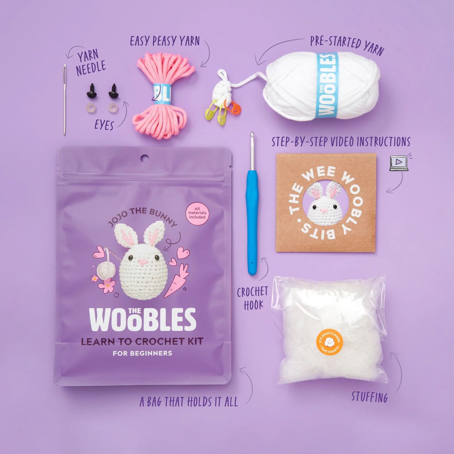 Woobles Jojo The Bunny Crochet Kit