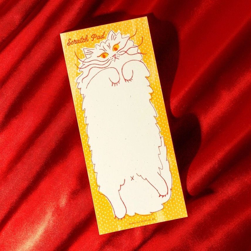 Scratch Pad Cat Risograph Notepad