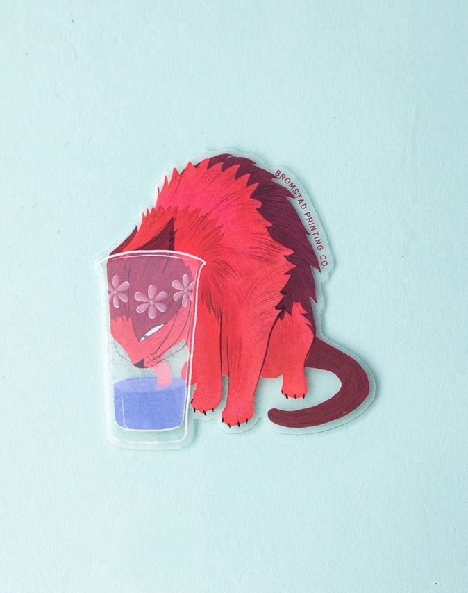 Hydrate Cat Clear Sticker