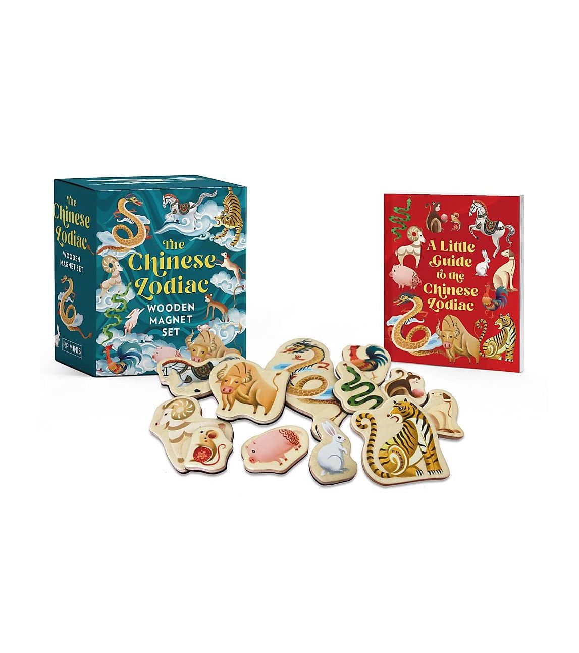 Chinese Zodiac Wooden Magnet Set
