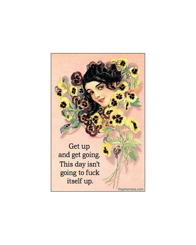 Get Up And Get Going. This Day Isn't Going To Fuck Itself Up Magnet