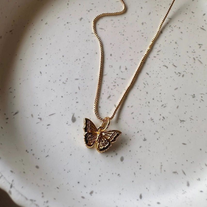 Butterfly Gold Necklace