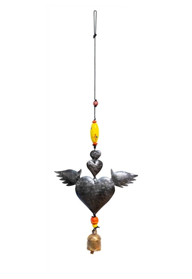 The Winged Heart Beads And Bell