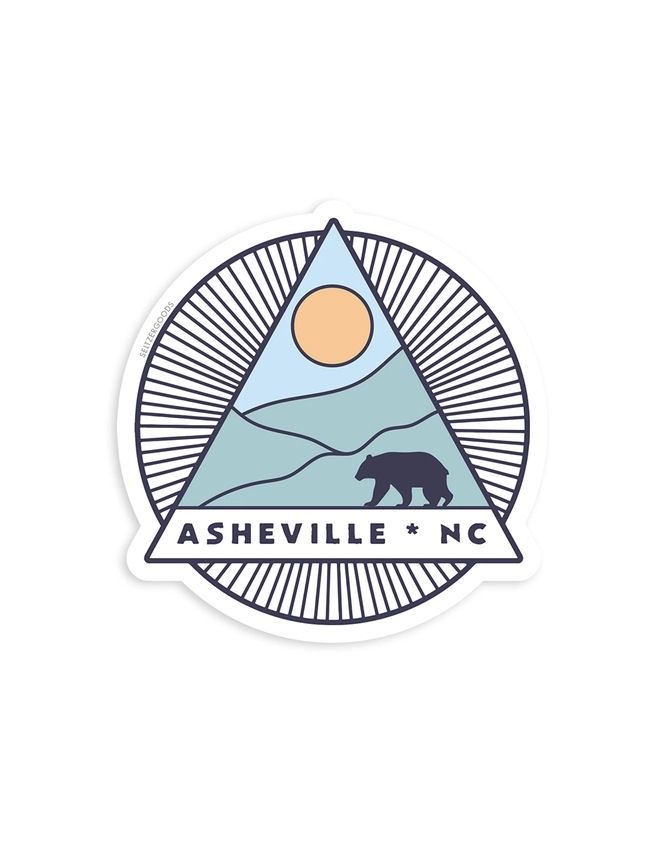 Asheville Triangle Bear Sticker