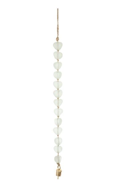 Heart Opaque Glass Wind Chime