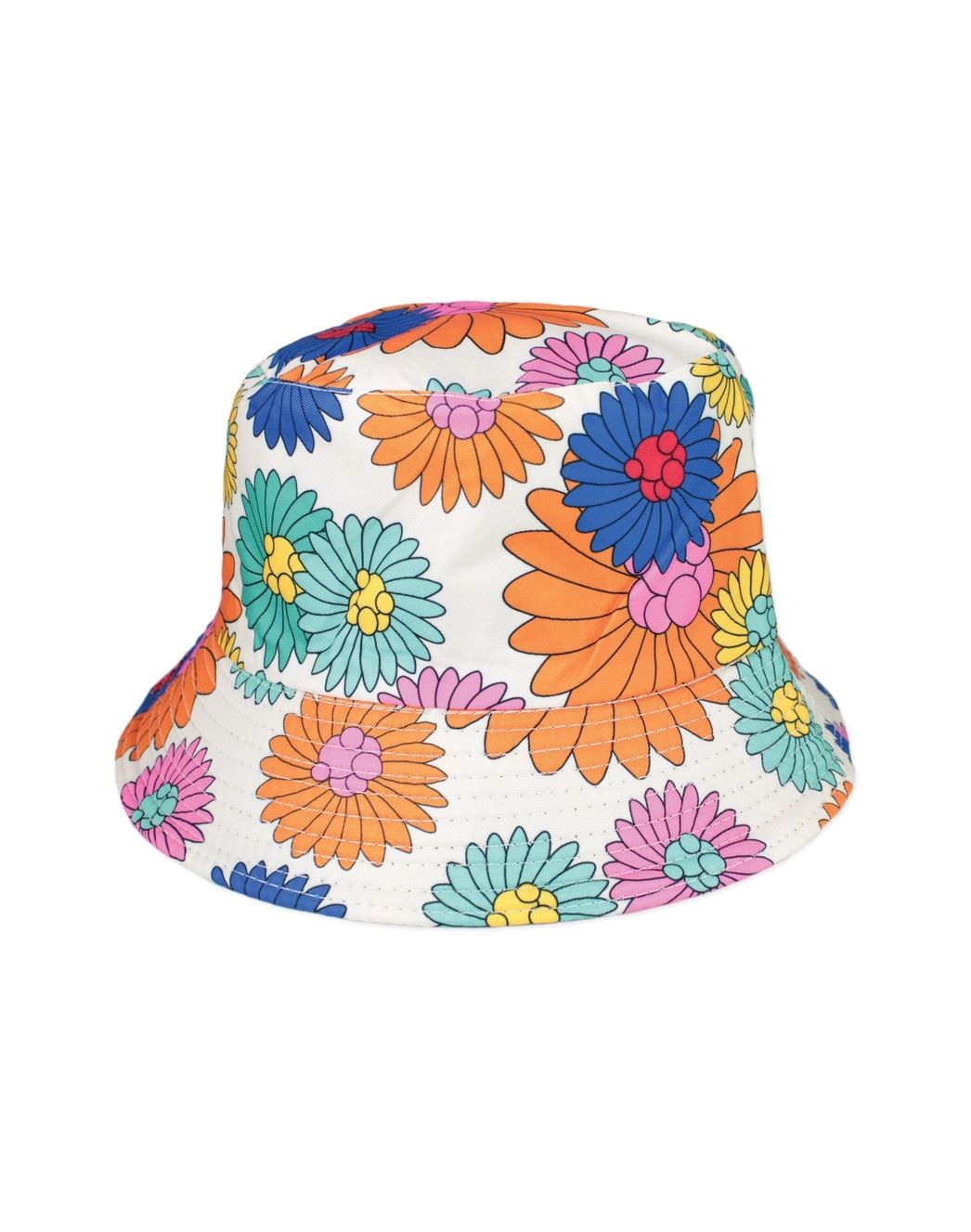 Retro Multicolor Flower Bucket Hat
