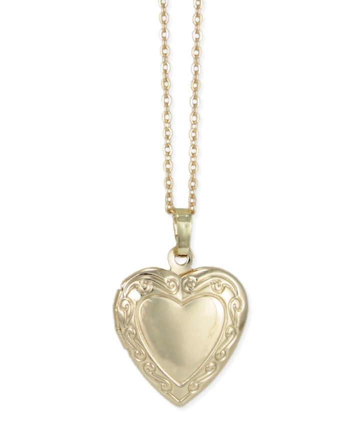 Cherished Memories Gold Heart Locket Necklace