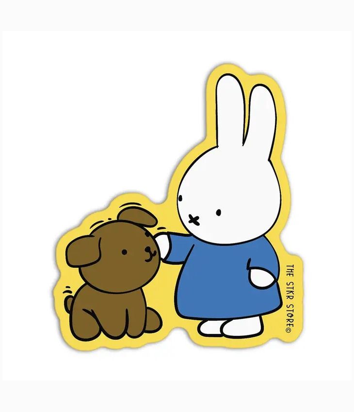 Miffy And Snuffle Puppy Textured Sticker