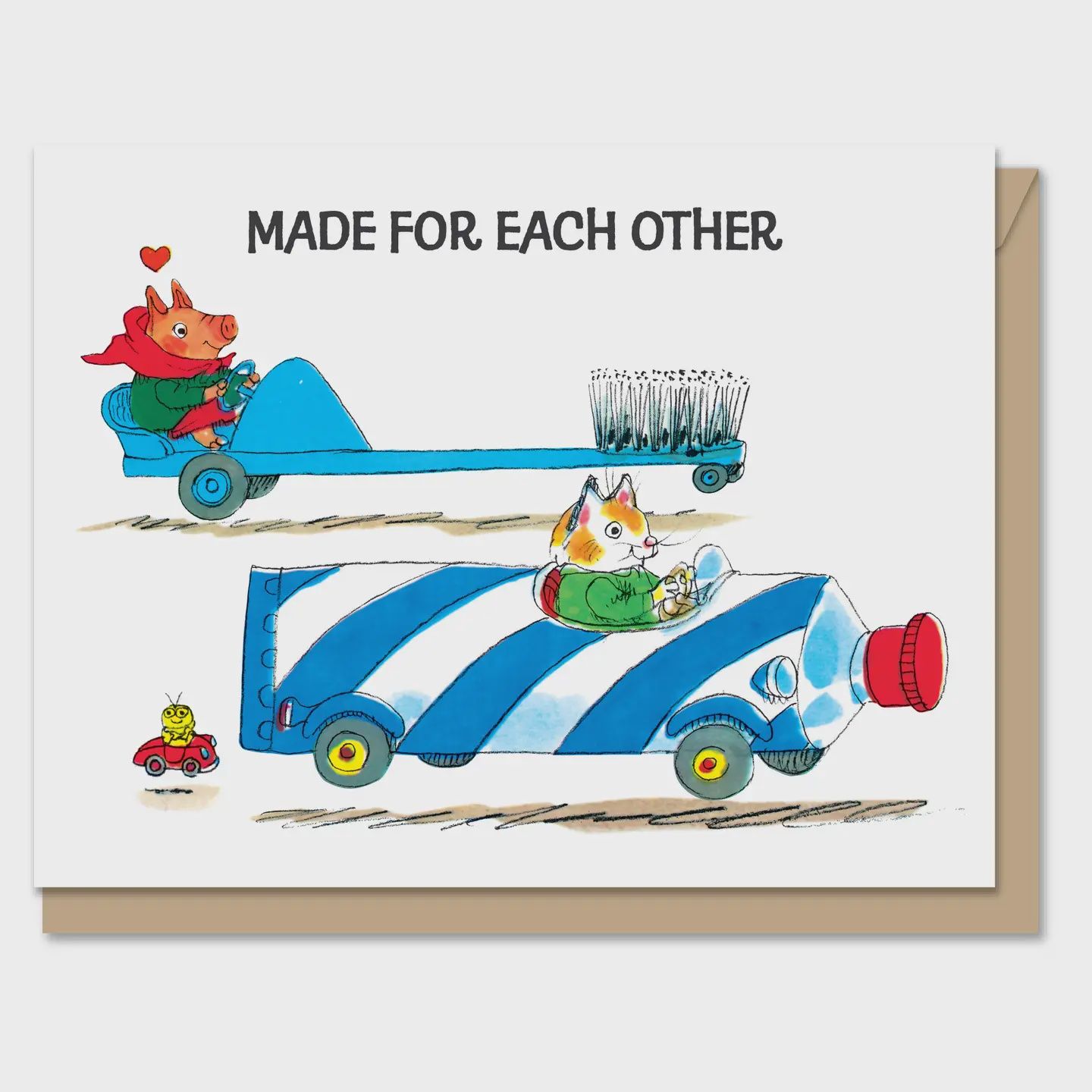 Made For Each Other Toothbrush Toothpaste Love Card