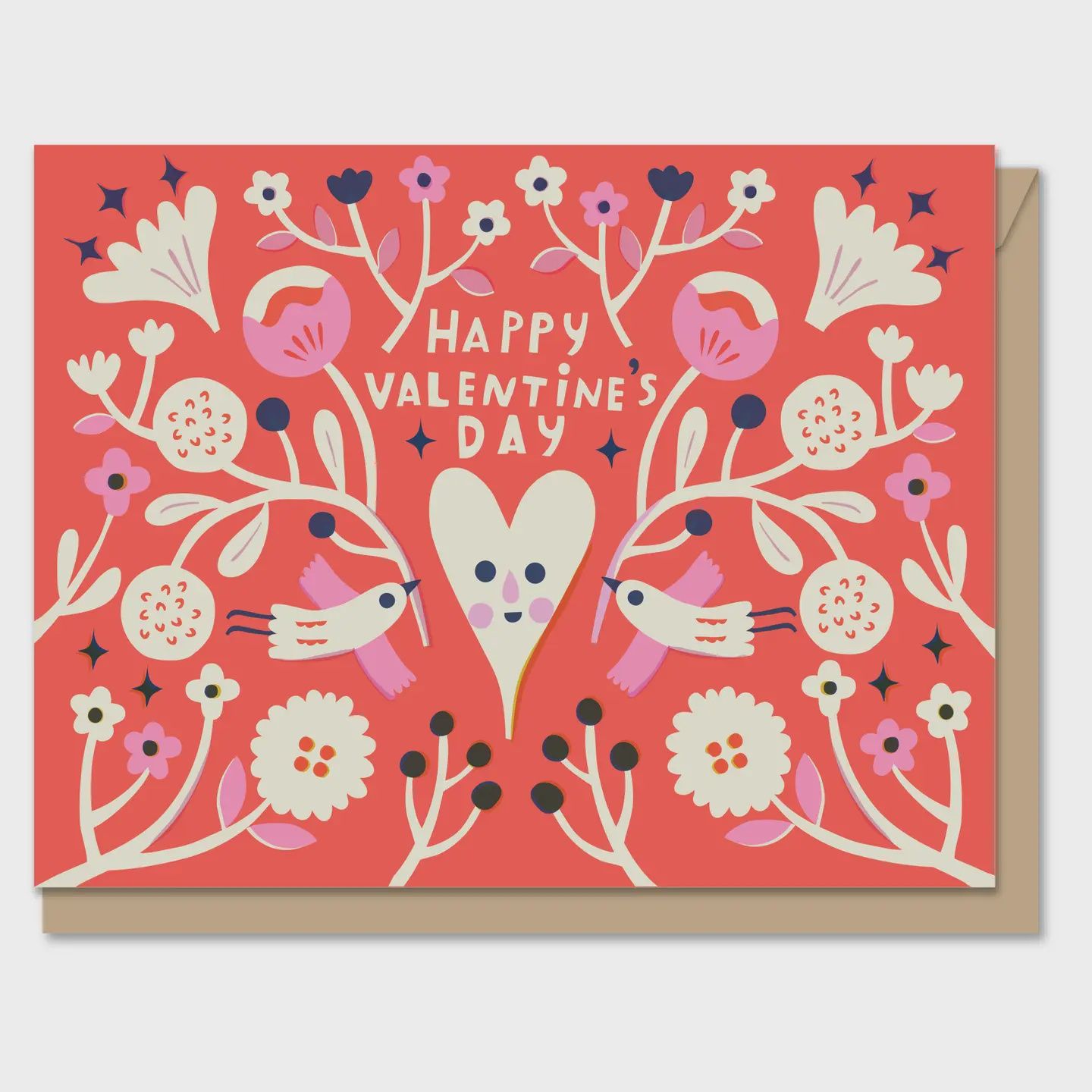 Flowery Happy Valentine's Day Card