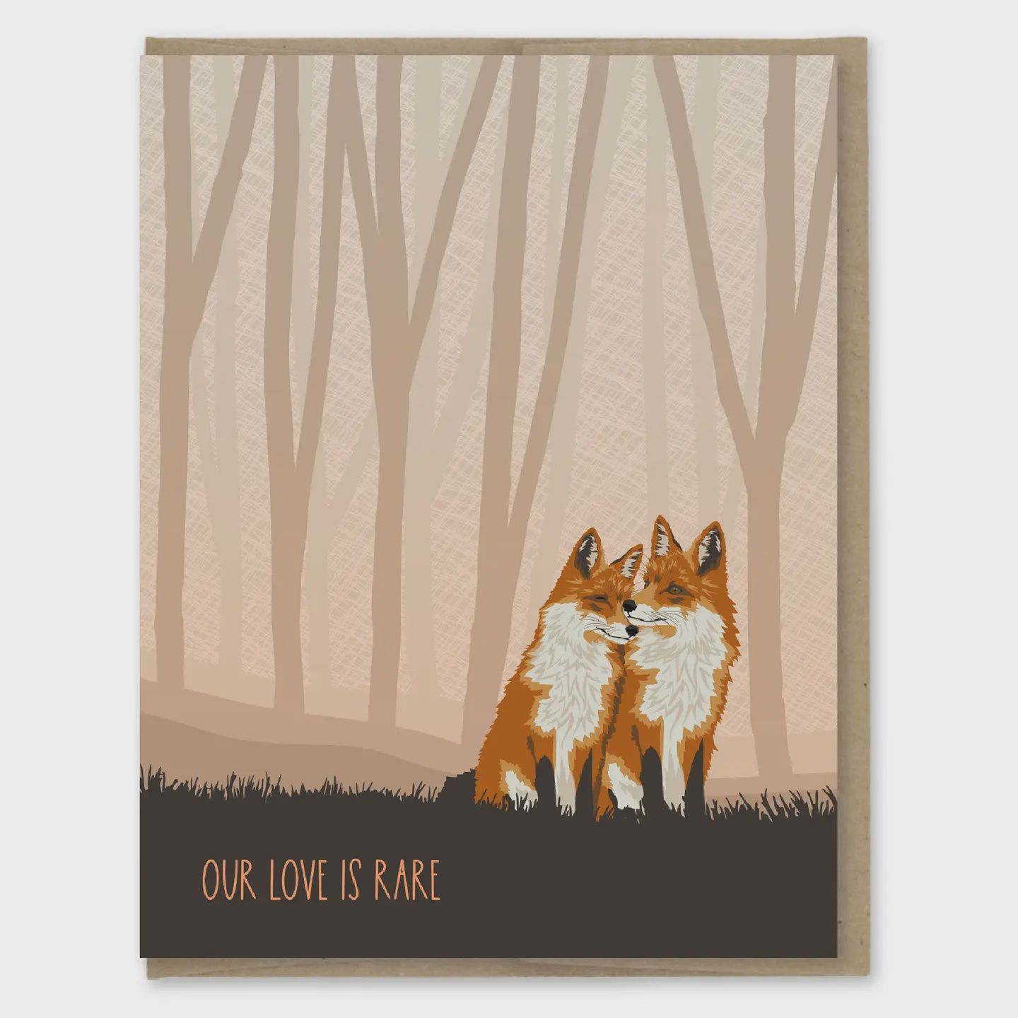 Our Love Is Rare Foxes Card