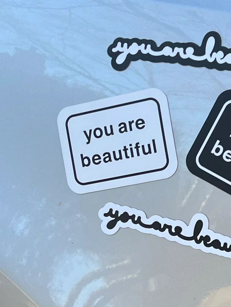 You Are Beautiful Rectangle Large White Magnet