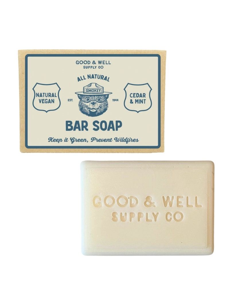 Smokey Bear Cedar And Mint Bar Soap