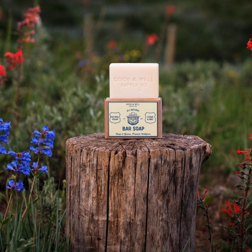Smokey Bear Cedar And Mint Bar Soap