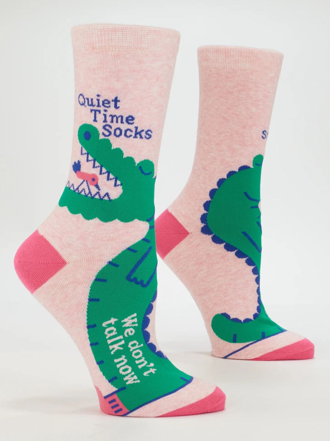 Quiet Time Socks. We Don’t Talk Now Blue Q Women’s Socks