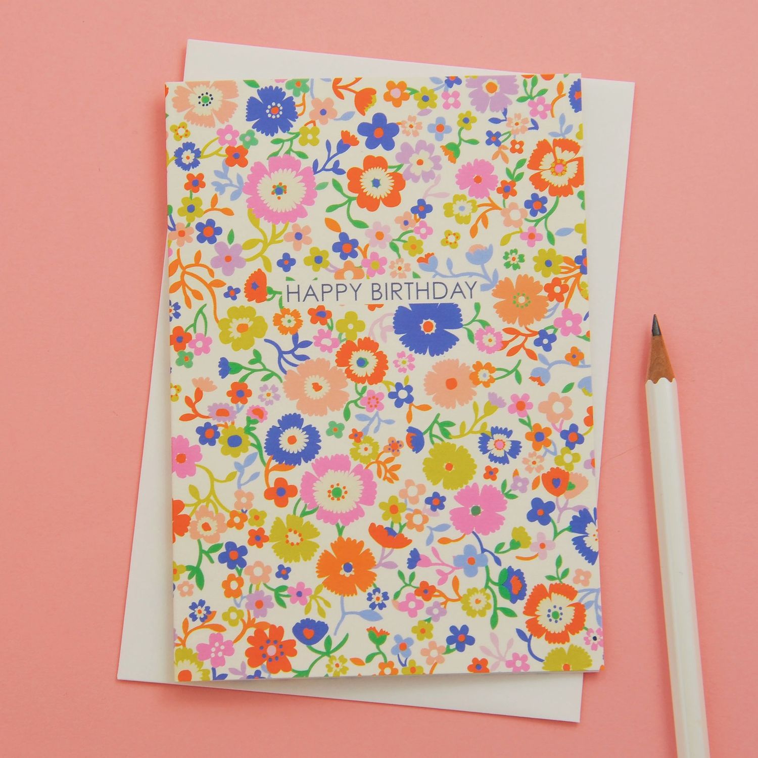 Happy Birthday Flower  Card