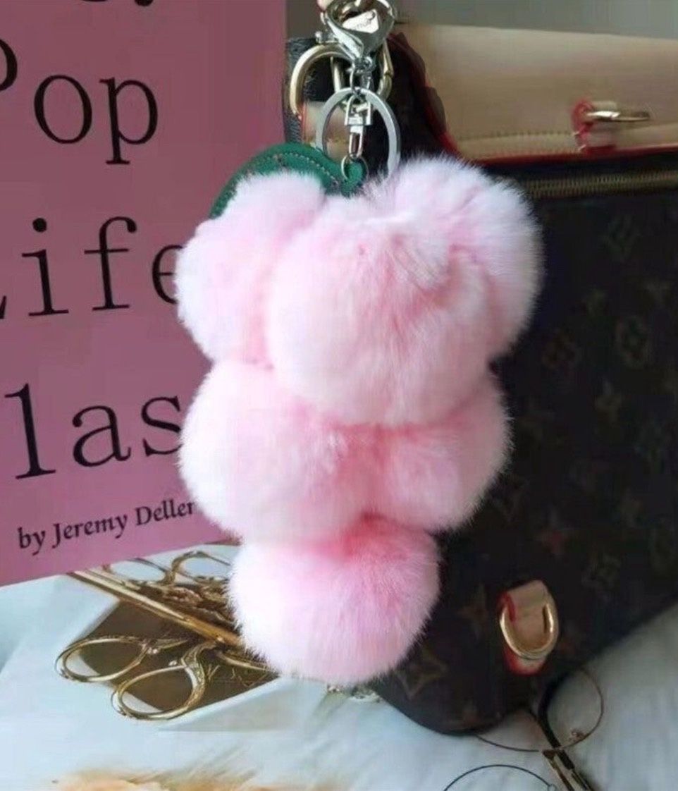 Pretty Pink Grapes Keychain