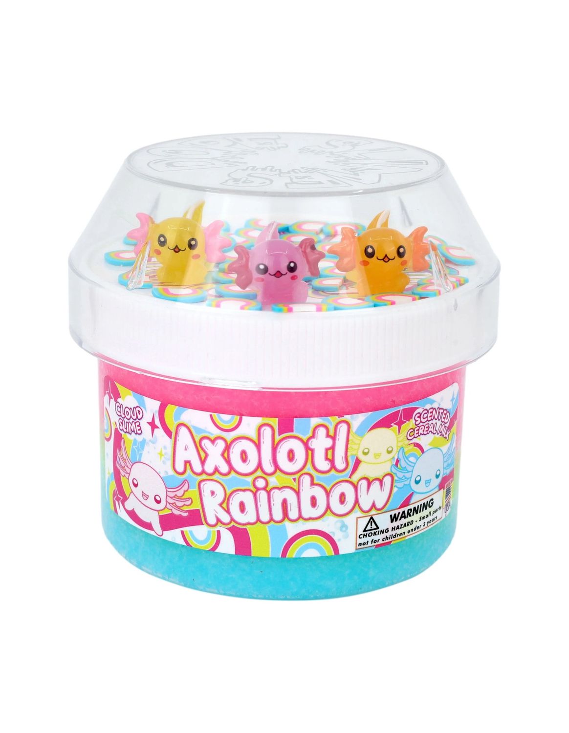 Axolotl Rainbow Dope Slime