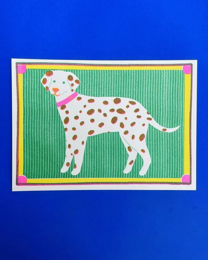 Dalmatian A5 Risograph Print