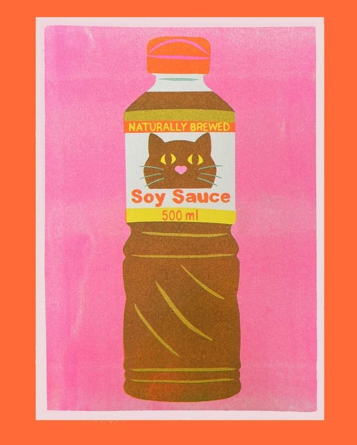 Soy Sauce A4 Risograph Print