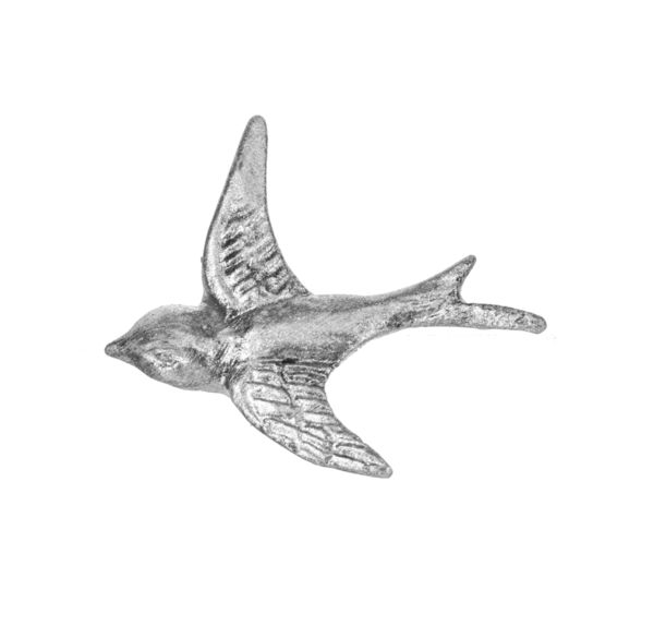Silver Flying Bird Sparrow Magnet