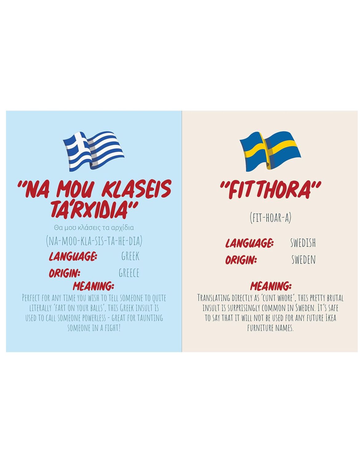 How To Swear In 96 Languages Hardcover Book