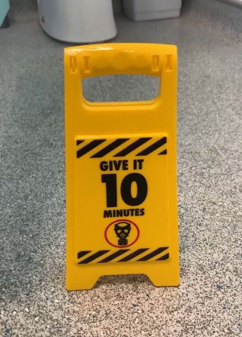 Satisfying Poo Caution Sign