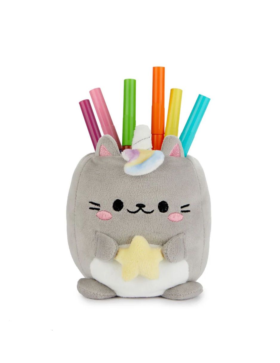 Fluffy Kawaii Unicorn Cat Pencil Holder