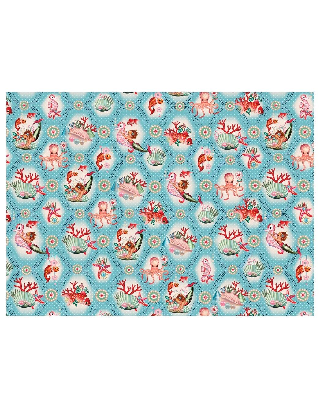 Fiona Hewitt Vintage Mermaid Wrapping Paper