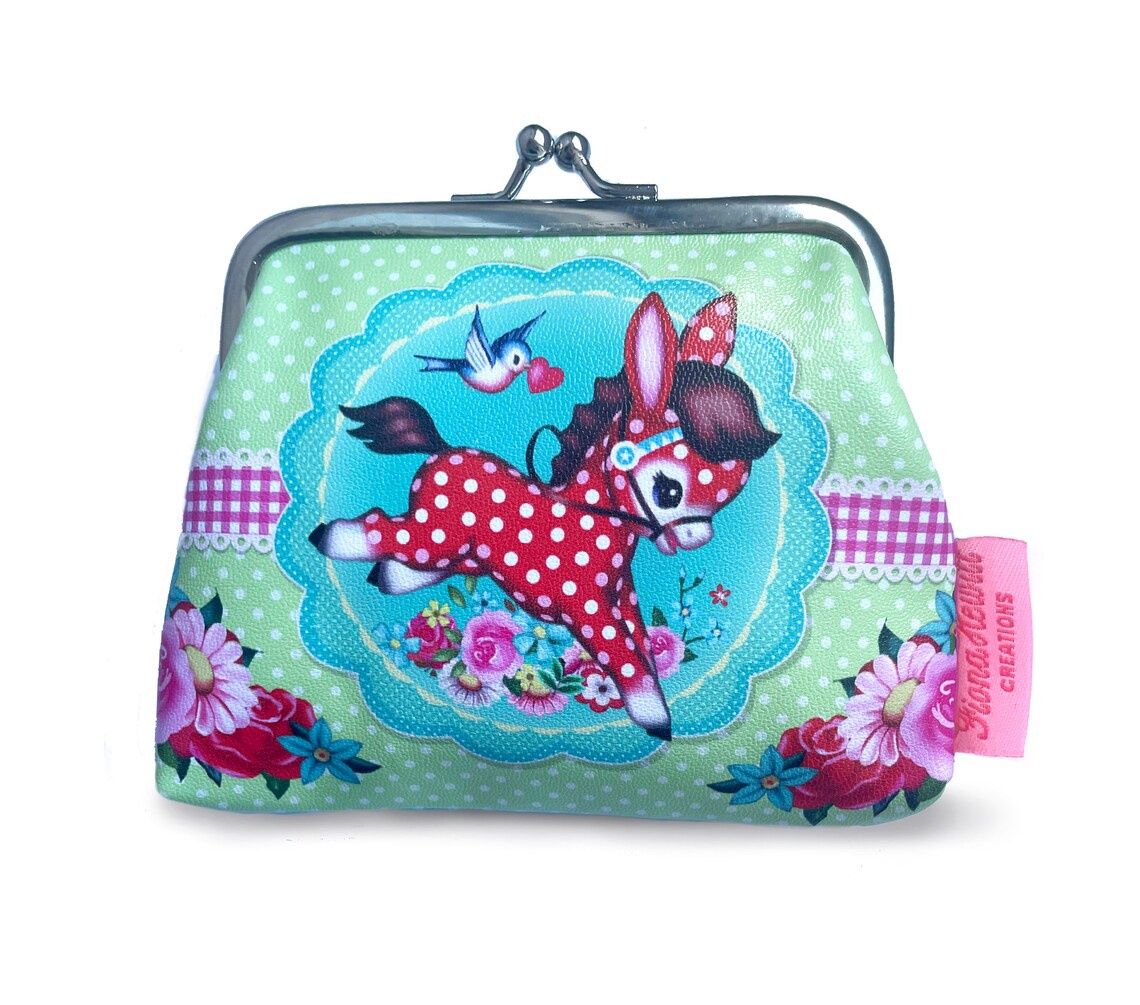 Fiona Hewitt Vintage Polka Dot Pony Coin Purse