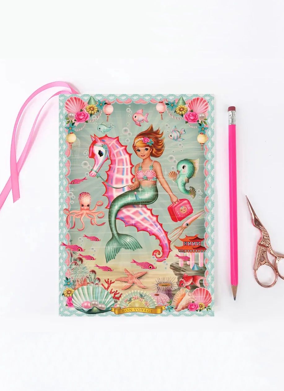 Fiona Hewitt Vintage Mermaid Notebook