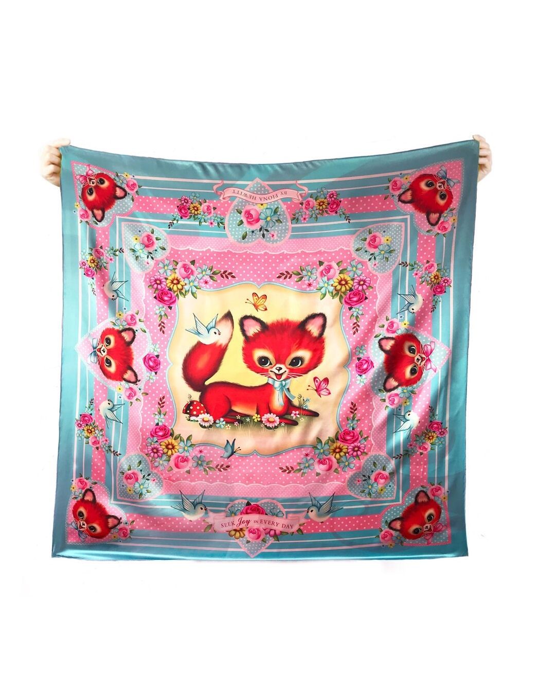 Fiona Hewitt Sweet Fox Satin Scarf