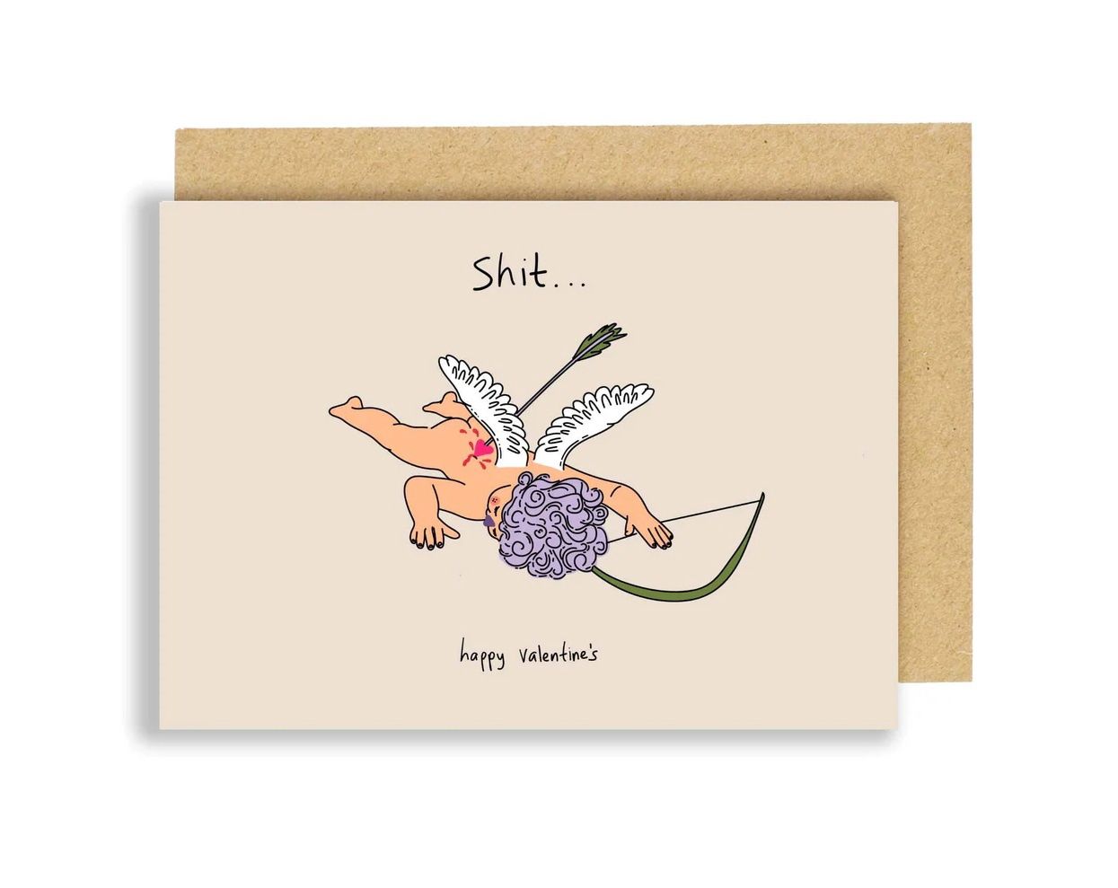 Shit... Happy Valentine's Cupid Card