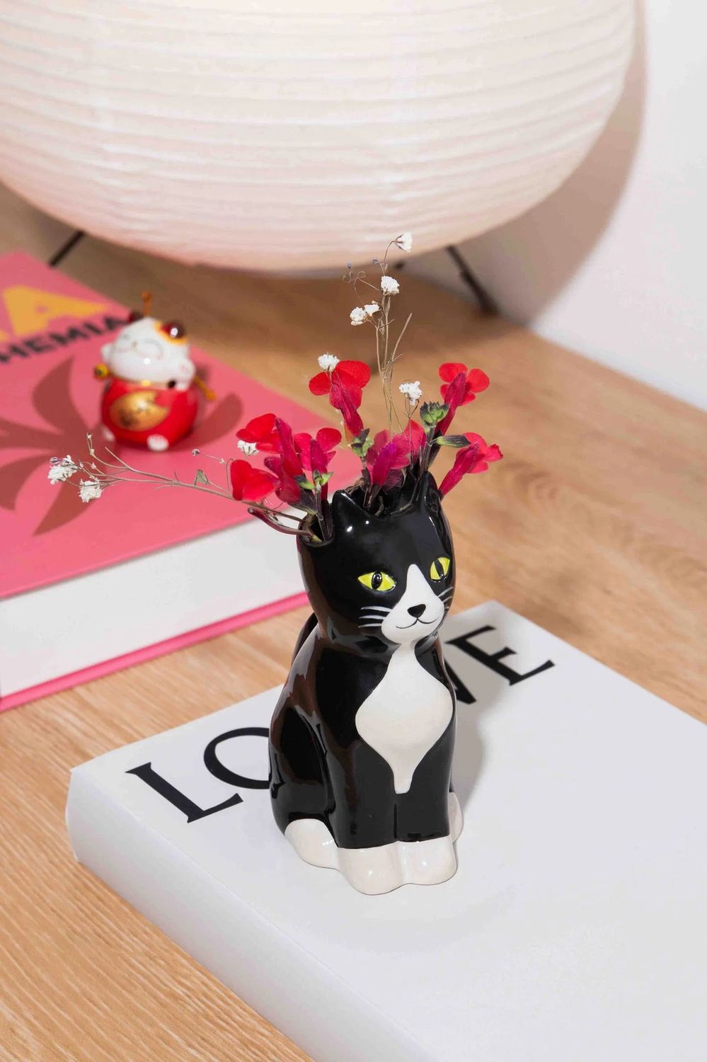 Tuxedo Cat Mini Vase