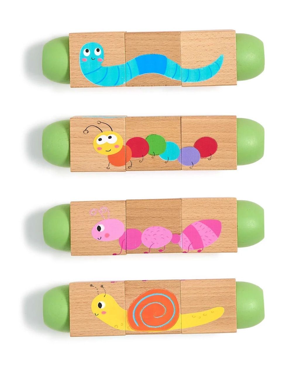 Wooden Bugs Twist Block Puzzle