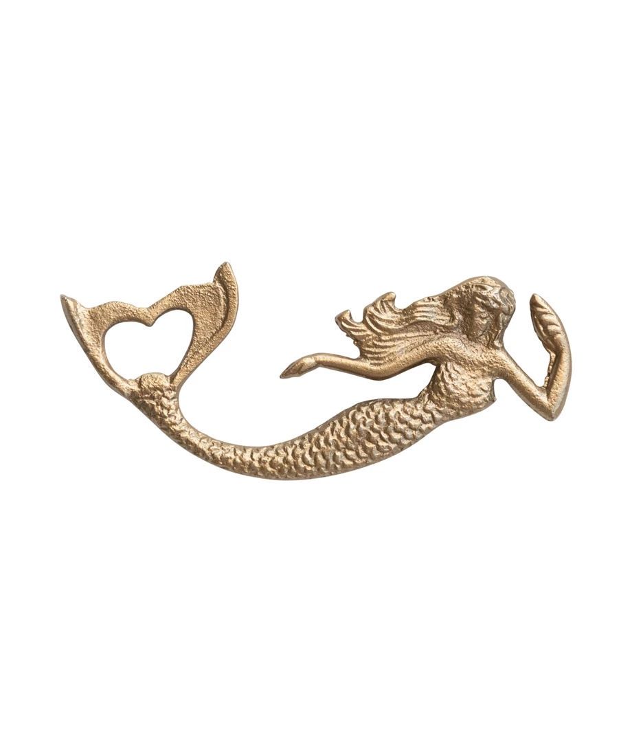 Gold Cast Iron Mermaid Bottle Opener