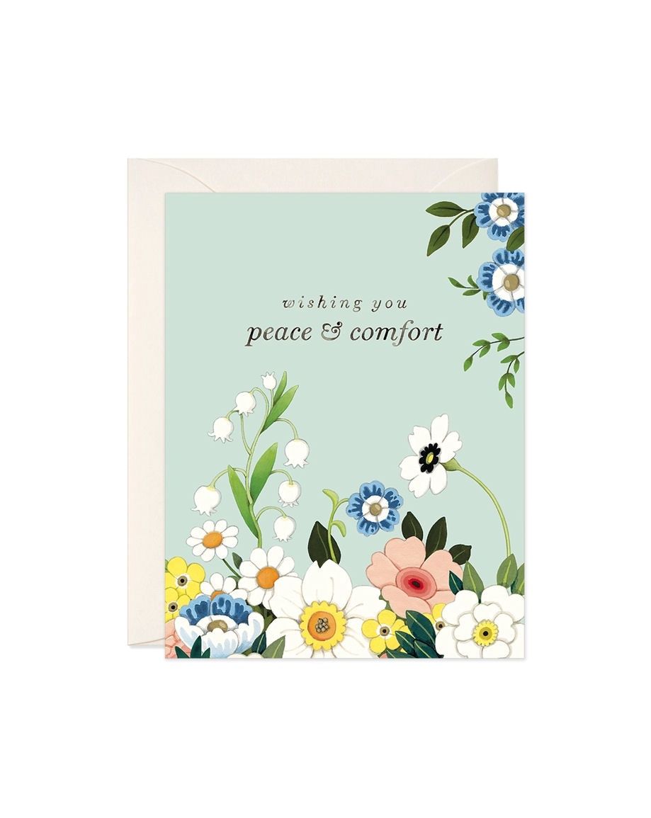 Wishing You Peace And Comfort Serenity In Bloom Card