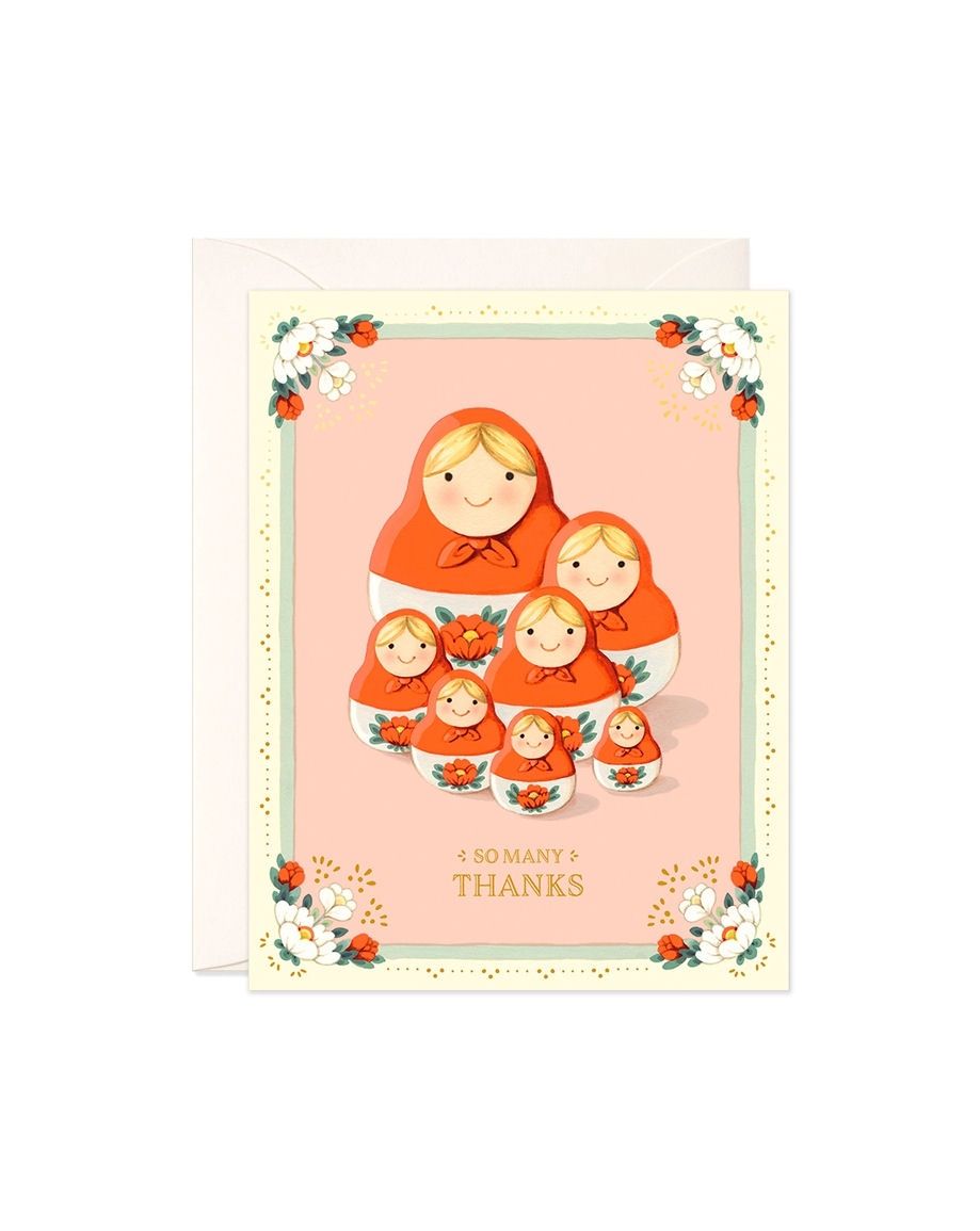 So Many Thanks Nesting Dolls Card