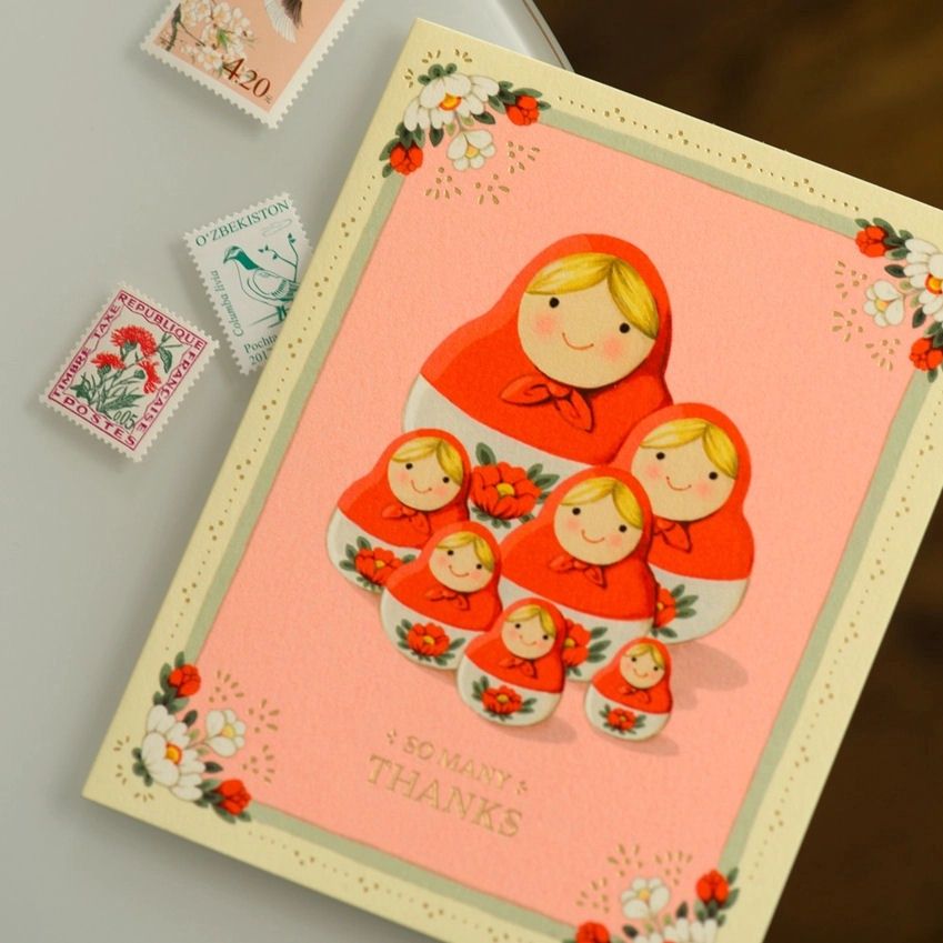 So Many Thanks Nesting Dolls Card