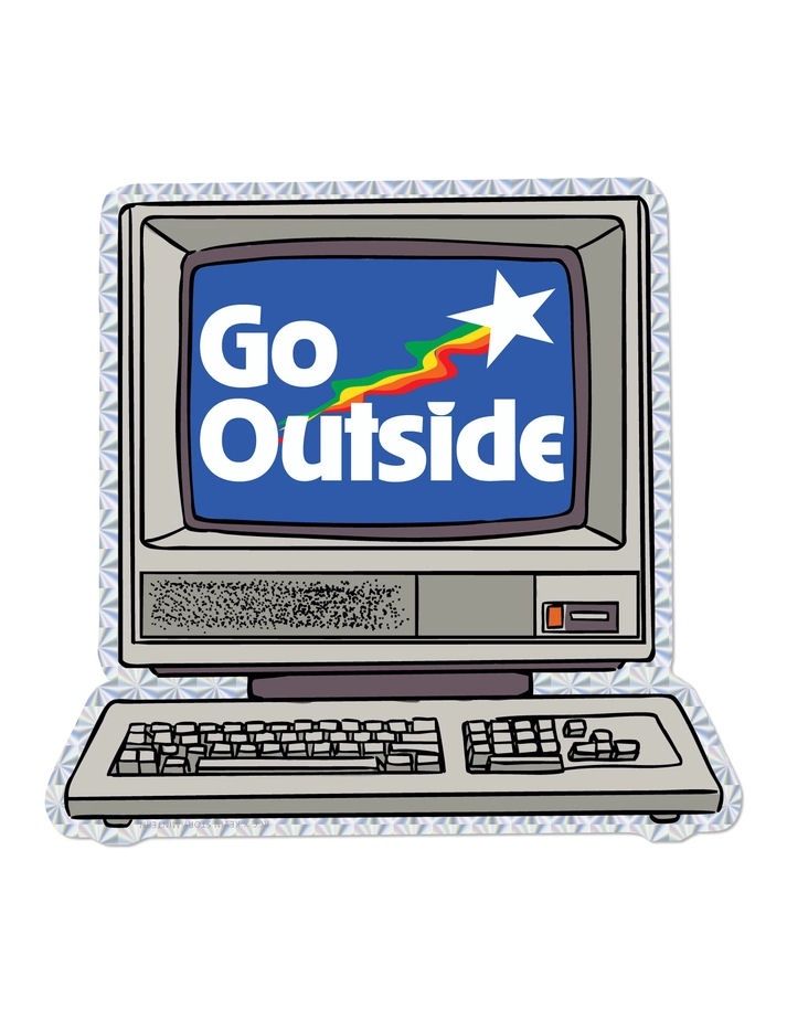 Go Outside Prismatic Sticker