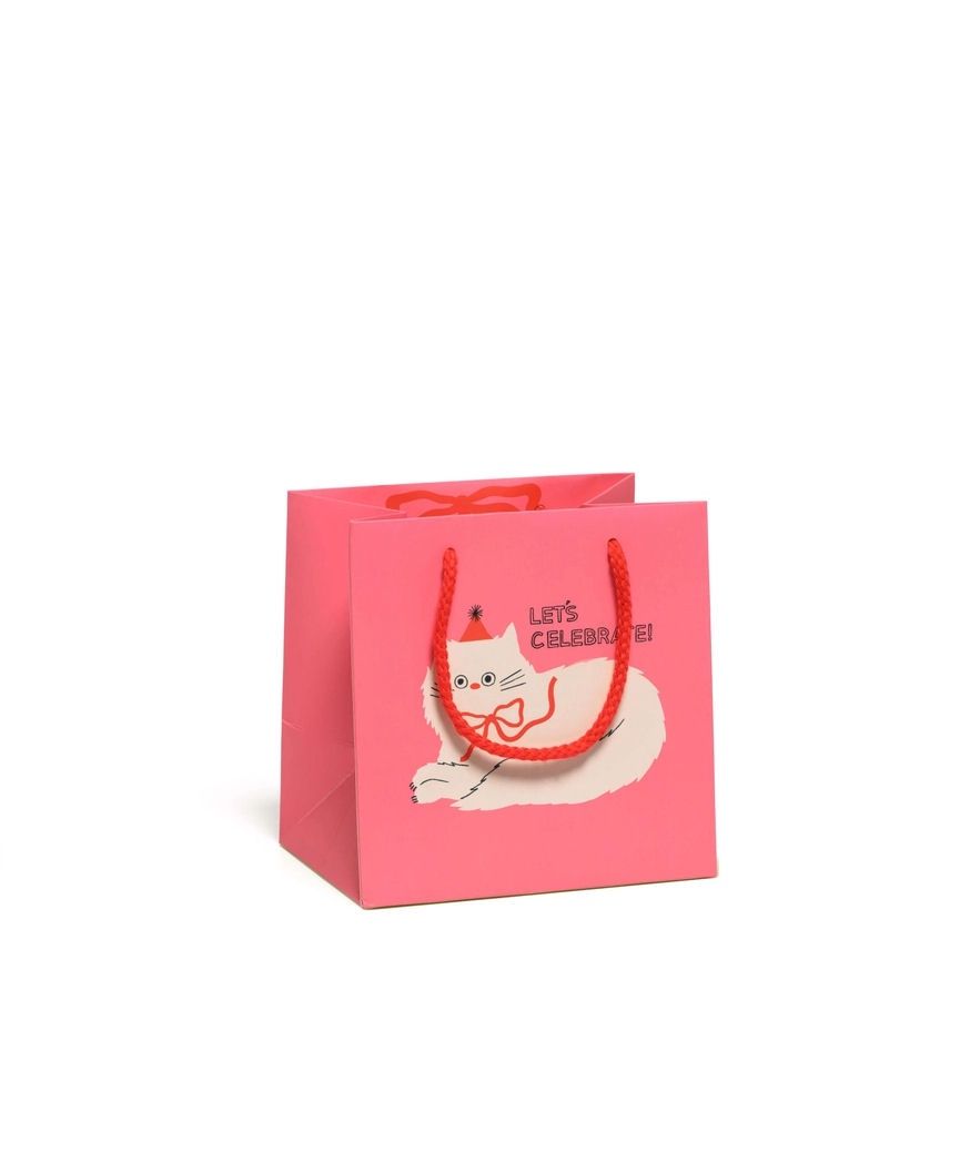 Let's Celebrate Cat Small Gift Bag